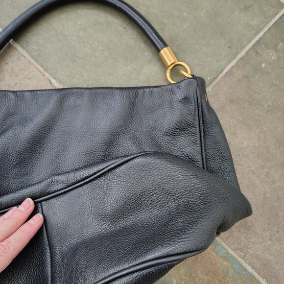Marc by Marc Jacobs Black Leather Gold Hardware Shoulder Bag - Picture 9 of 13